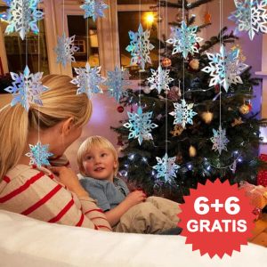 12x Fulgi de zăpadă 3D holografici | HOLOFLAKE