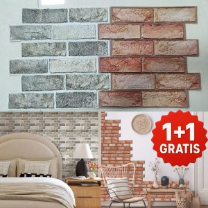 Tapet autoadeziv din cărămidă (20 buc/1,8 m²) | NYBRICK 10+10 GRATUIT