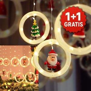 2x Decorațiune de Crăciun cu inele cu LED-uri | JOLLYRINGS