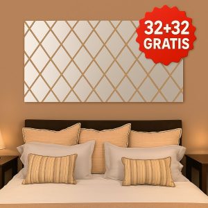 Autocolante cu oglindă pentru perete | WALLGEM 32+32 GRATIUT