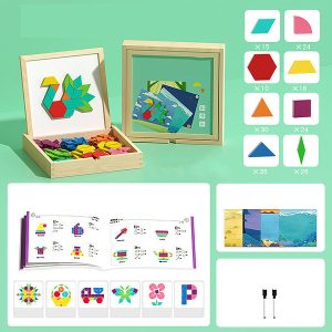 Set de jucării magnetice creative din lemn | MAGPUZZ